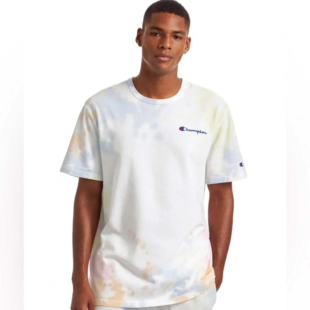 Champion Unisex Cotton Heritage Tie-Dyed Tee in Cloud Dye - Size S - Picture 1 of 3